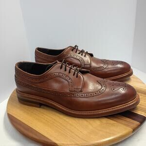Crosby Square Cognac Leather FLEETWOOD Men’s Wingtip Shoes US 12